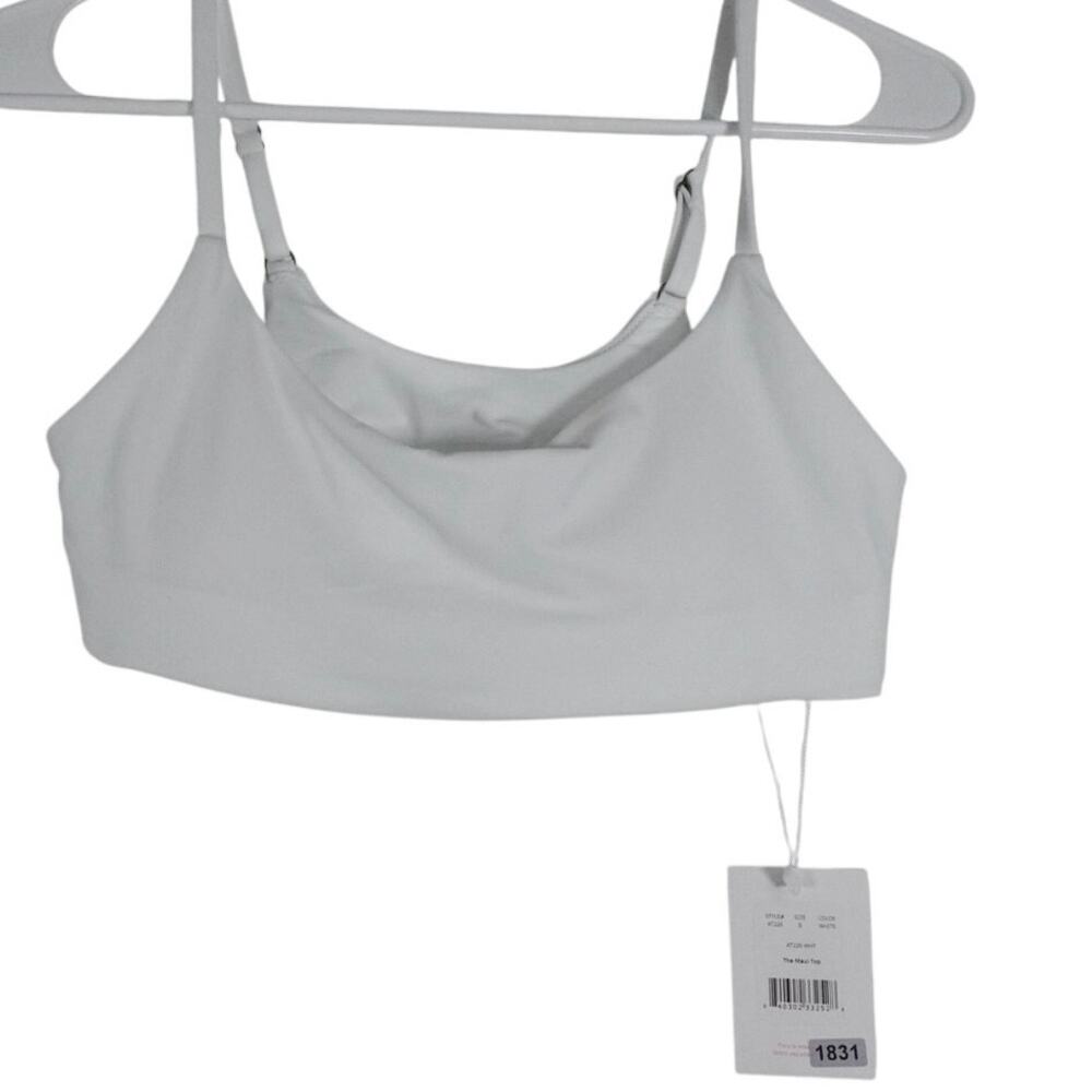 New Women's Andie Swim Maui Swimsuit Bikini Top White Style AT223 Small 1831